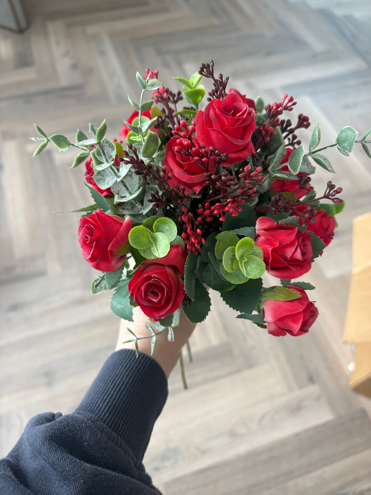 Red Rose Flower Girl Posy