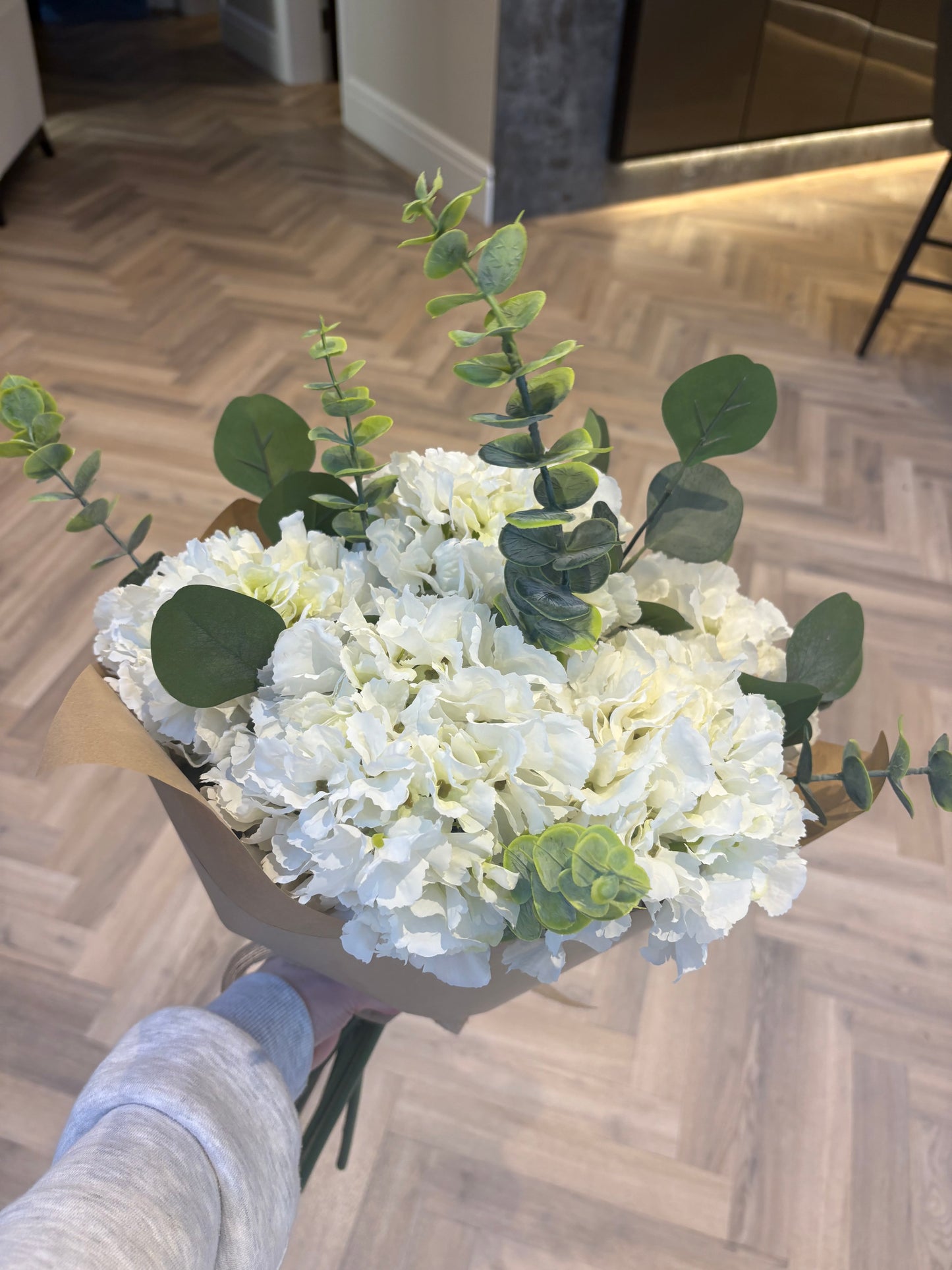 Hydrangea and Eucalyptus bouquet