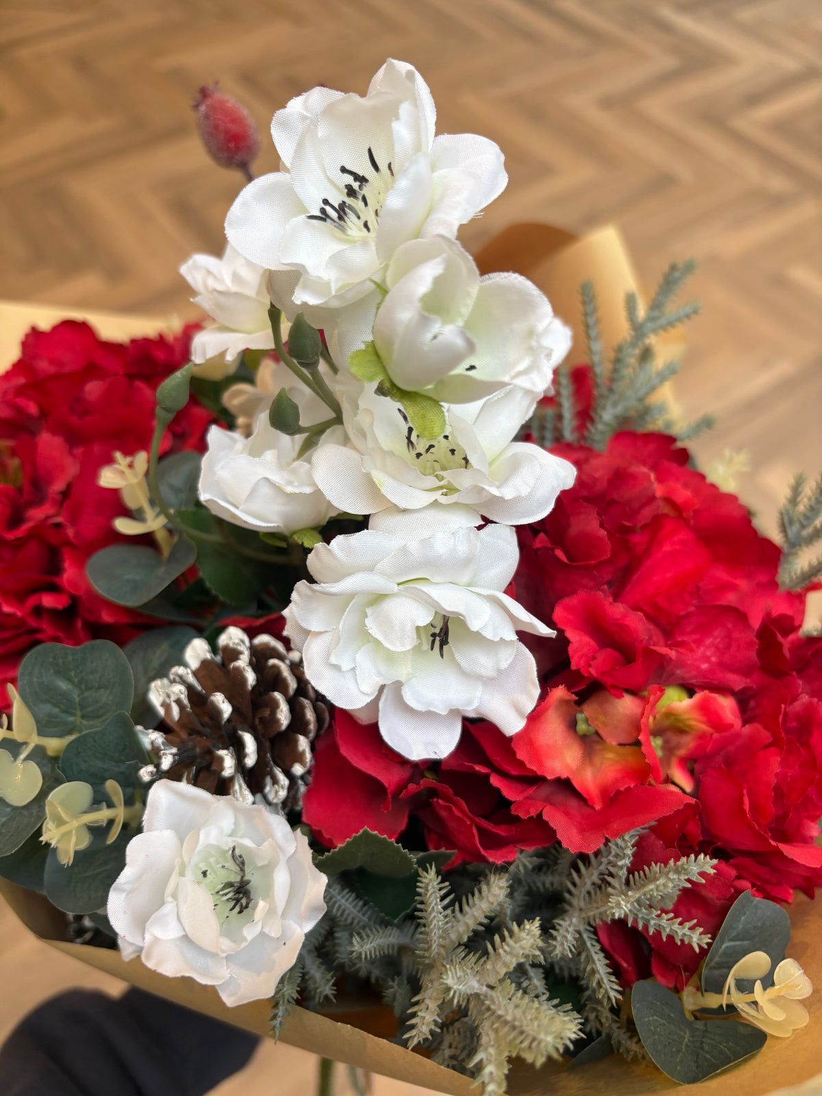 Red Hydrenga bouquet