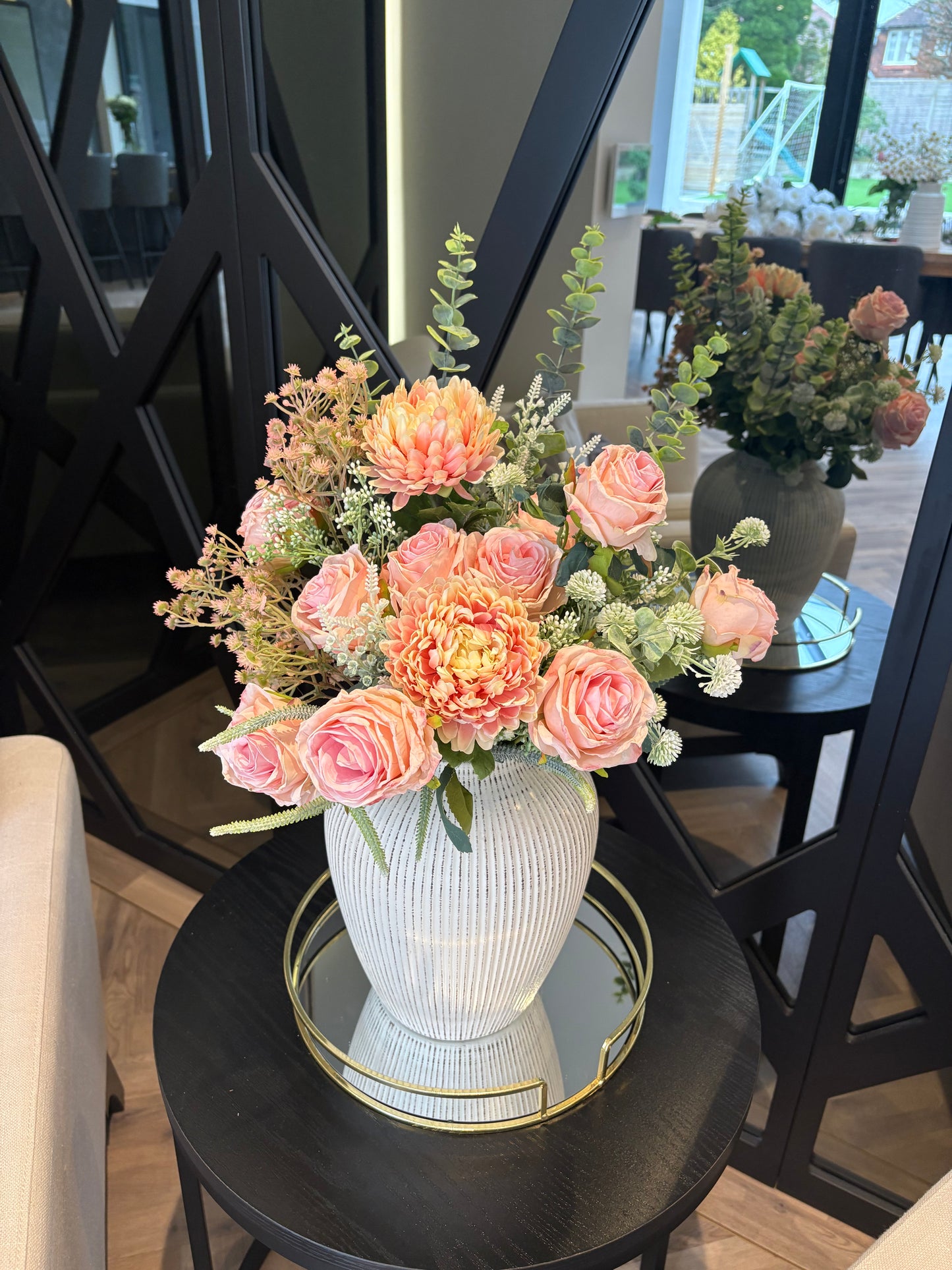 Pink floral display