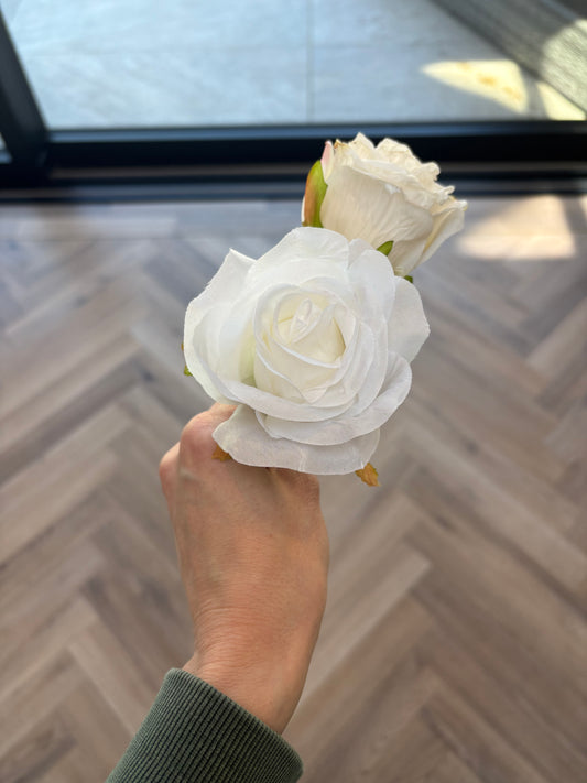 24 white roses