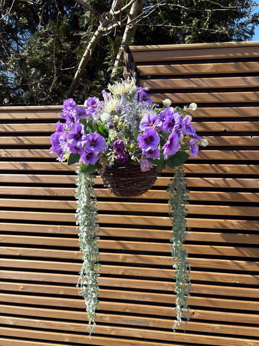 Purple Hanging Basket