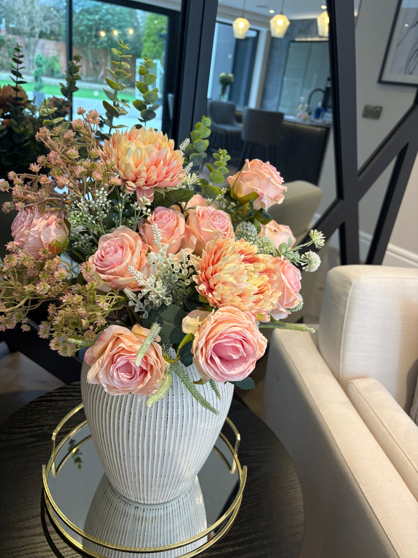 Pink floral display