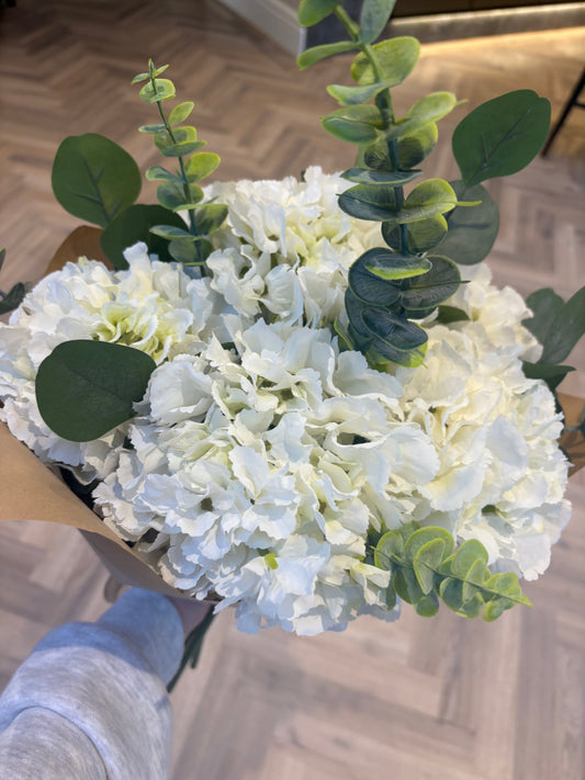 Hydrangea and Eucalyptus bouquet