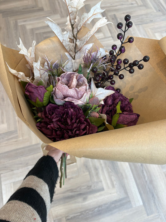 Peony and Thistle Bouquet