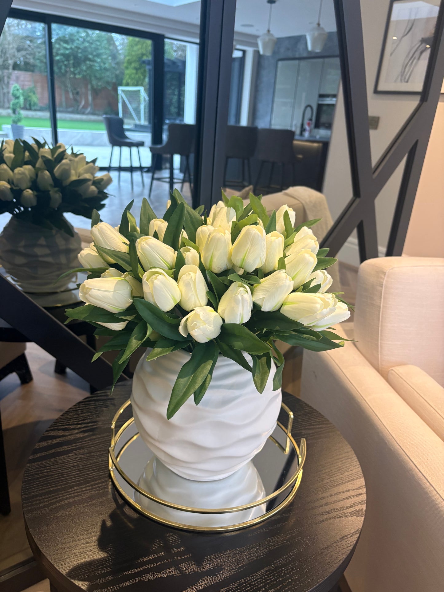 Tulip arrangement and vase