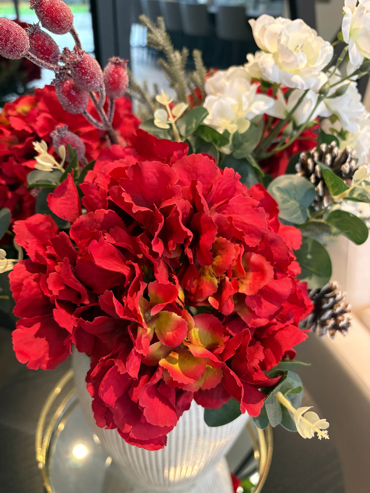 Red Hydrenga bouquet